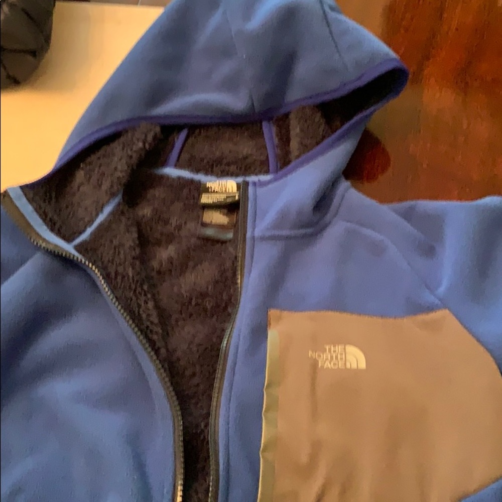 North Face fleece jacket with hood size L 14/16
